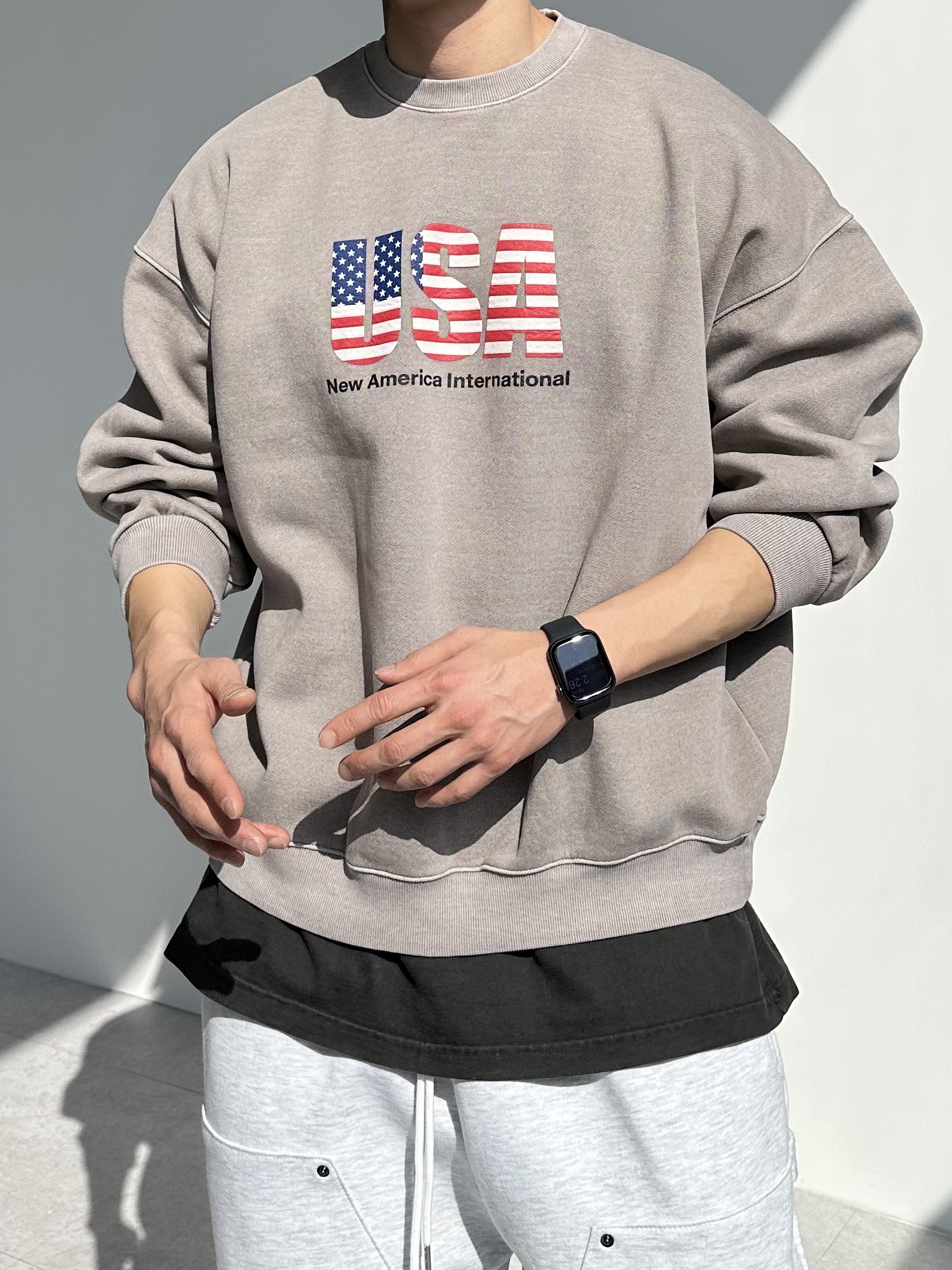 USA 피그먼트 맨투맨 (3color)